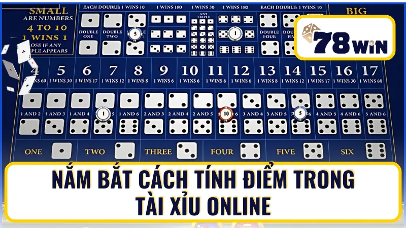 Nắm bắt cách tính điểm trong tài xỉu online